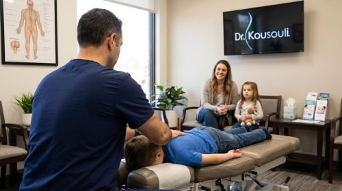 Dr. Theo Kousouli providing chiropractic care and hypnosis services at Kousouli Healing Arts in Mt. Kisco, NY